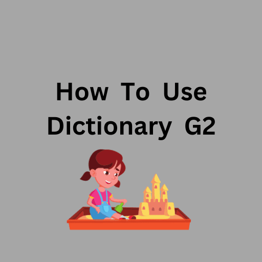 How  To  Use  Dictionary  G2